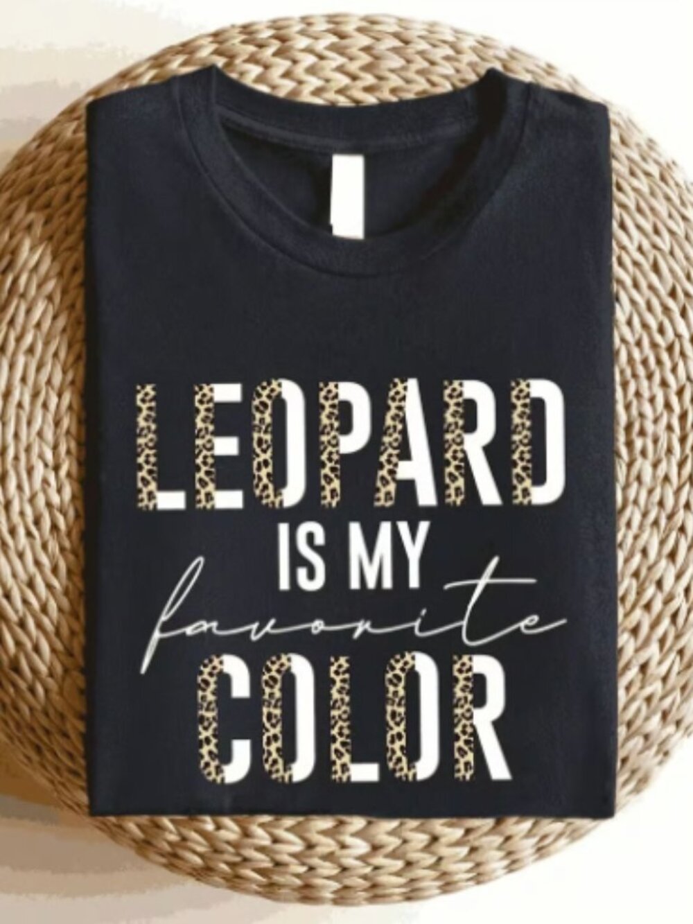 Women's Leopard Is My Favorite Color Plus Size Graphic Tee~2XL